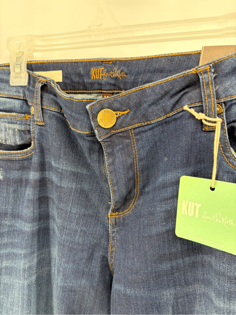 KUT from the Kloth Karen Baby Bootcut Jeans - Medium Dark Wash - 14 Tall - Picture 9 of 12